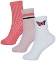 Name It Socks - 3-Pack - NkfLuna - Bright White/Rapture Rose/B