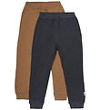 Minymo Jogginghosen - 2er-Pack - Dark Grau Melange
