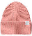 Calvin Klein Beanie - Knitted - monogram - Apricot purple