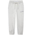 Les Deux Sweatpants - Aidan - Snow Melange w. Logo