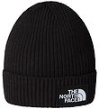 The North Face Beanie - Knitted - Rib - Kids - Black w. Logo