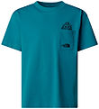 The North Face Stuttermabolur - Oversize - Kvastur Blue M. Prent
