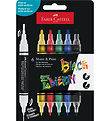 Faber-Castell Tusjer - Rist og mal Akryl - 6 stk. - Multi