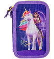Unicorn Academy Federmäppchen m. Inhalt - Lila/Glitter