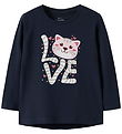 Name It Blouse - NmfVix - Navy Blazer/Love Cat