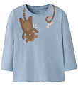Name It Blouse - NmmVictor - Dusty Blue/Monkey