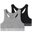 Name It Top - Nein - NkfShort - 2er-Pack - Black mit Grey Melang