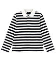 LMTD Polo Blouse - NlnKliva - Black/White Stripes