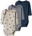 Name It Bodysuit - l/s - 3-Pack - Noos - NbmBody - Peyote/W/Trad