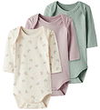 Name It Bodysuit - l/s - 3-Pack - Noos - NbfBody - Jet Stream/W/