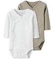 Name It Bodysuit - l/s - 2-Pack - Noos - NbnBody - Pure Cashmere