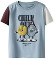 Name It T-shirt - NmmKyler - Dusty Blue w. Print