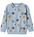 Name It Sweatshirt - NmmKeaton - Dusty Blue w. Print