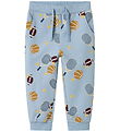 Name It Sweatpants - NmmKeaton - Dusty Blue w. Print