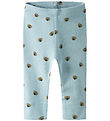 Name It Leggings - NbmLialo - Dusty Blue w. Print