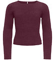 Kids Only Blouse - Knitted - Rib - KogIbi - Mauve Wine/Solid