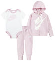 Nike Set - Cardigan/Sweatpants/Bodysuit s/s - Pink Foam