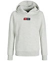 Jack & Jones Hettupeysa - JjPan - White Melange M. Lógó