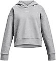 Under Armour Kapuzenpullover - Cropped - Rival - Pechgrau