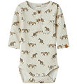Lil' Atelier Bodysuit l/s - Rib - Slim - NbmLavo - Turtledove