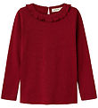 Lil' Atelier Blouse - Rib - NmfRachel - Red Dahlia