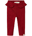 Lil' Atelier Leggings - Rib - NbfRachel - Red Dahlia