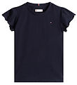 Tommy Hilfiger Stuttermabolur - Essential Ruffle - Desert Sky Bl
