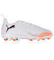 Chaussures de foot Puma - Future 8 Play MG Jr - Blanc/Noir/Glowi