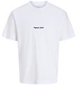 Jack & Jones Stuttermabolur - Núðlur - JorNorrebro - Bright Whit