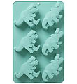 Rice Cake mold - Silicone - Mint w. Dinosaurs