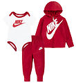 Nike Set - Cardigan/Sweatpants/Bodysuit s/s - Gym Red