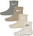 Nike Socks - 4-Pack - Non-Slip - Pale Ivory Heather