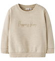 Name It Sweatshirt - NmfLaise - Peyote Melange w. Print