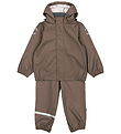 Mikk-Line Regenkleidung m. Träger - PU - Chocolate Chip