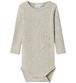 Name It Bodysuit l/s - Wool - Rib - Noos - NbnWax - Nacreous Clo