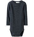 Name It Bodysuit l/s - Wool - Rib - Noos - NbnWax - Ombre Blue