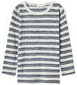 Name It Bluse - Wolle - Noos - NmmWang - Folkstone Grey/Snow Whi