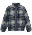 Lyle & Scott Fleecejacke - Jacquard Sherpa - Navy Kariert