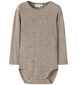 Name It Bodysuit l/s - Wool - Rib - NmmWang - Satellite