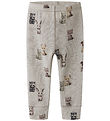 Name It Leggings - Ull - NbmWang - Pärlemorsblomma Cloud/Forest 