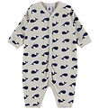 Petit Bateau Nightsuit - Beige Melange w. Whales