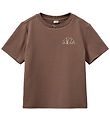 Sofie Schnoor T-shirt - Ash task - Brown w. Croissant