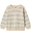 Wheat Tröja - Stickad - Morgan - Soft Blue Stripe