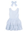 The New Dress/Hair Tie - TnNalani - White Swan Striped w. Glim