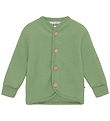 Molo Cardigan - Wool fleece - Umber - Moss Green