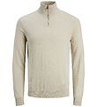 Jack & Jones Blússa - Noos - JjeEmil - Haframjöl/Melange