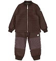 Mikk-Line Thermo Wear w. Fleece - Duvet - Coated - French Roast