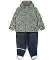 Mikk-Line Rainwear w. Fleece - PU - Iceberg Green