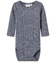 Name It Romper l/s - Wol - Noos - NbmWang - Folkstone Grijs