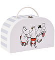 Kids Concept Cardboard Suitcase - Moomin - White/Blue